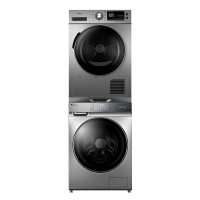 【除菌洗烘套装】小天鹅银离子杀菌变频洗衣机+美的热泵式烘干机 紫外线消毒 10公斤  V62款