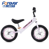 永久儿童平衡车滑步车1-2-3-6岁小孩滑行车男孩女孩童车无脚踏自行车 粉色(辐条轮)充气胎