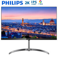 飞利浦 27英寸 2K LGD-IPS全面屏 广色域131%sRGB 3.5mm黑边薄屏 家用娱乐 电脑显示器 显示屏 