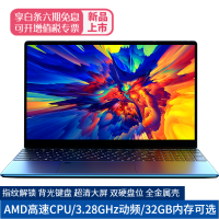 天宝 H7S 15.6英寸AMD笔记本电脑 全金属轻薄云游戏本 超极本手提电脑 超薄办公电脑笔记本 科技蓝色 32GB内存1000GB高速固态硬盘