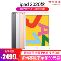 苹果Apple iPad 平板电脑2020款 8代10.2英寸学生网课商务办公设计二合一免息分期国行 银色 128G W