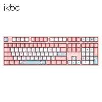 ikbc樱花主题机械键盘游戏樱桃cherry轴电脑外设笔记本数字电竞办公粉色自营外接有线无线可选 W210无线2.4G1