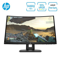 惠普（HP）144Hz显示器 曲面屏1500R曲率 升降底座 Freesync 全高清HDMI接口 23.6英寸游戏电竞
