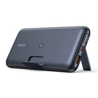 AUKEY PB-WL03S 无线充移动电源 20000毫安时18WPD双向快充 隐形支架A+C双口充电宝 type-C 黑色