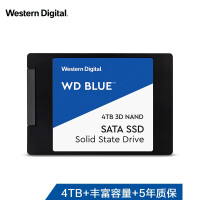 西部数据（WD) 4T SSD固态硬盘 SATA3.0 Blue系列 3D技术 高速读写 大容量 五年质保 