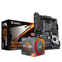 AMD R9R7R5 5950X5900X5800X5600X搭华硕B550/X570主板CPU套装 技嘉X570 AO