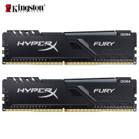 金士顿 (Kingston) 64GB(32G×2)套装 DDR4 3200 台式机内存条 骇客神条 Fury雷电系列
