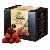 乔慕（Truffles） 法国进口乔慕松露形黑巧克力70%纯可可脂巧克力礼盒礼罐装节日礼物送女友 70%黑松露1kg（约120粒）