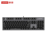 联想 Lenovo MK3背光机械键盘 有线键盘 游戏键盘 104键吃鸡键盘 电脑键盘黑色红轴