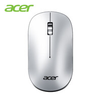 宏碁(acer)鼠标 无线鼠标 充电鼠标 静音鼠标 金属滚轮 笔记本电脑办公鼠标 亮银色