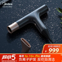 美的(Midea)高速吹风机家用 千万负离子高风压速干护发 智能恒温电吹风 自清洁风机 THE7系列MB-AK0201