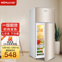 日普（RIPU） 82升双门小冰箱 小型迷你家用宿舍租房电冰箱冷藏冷冻省电BCD-82A150D金色
