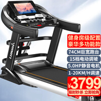 立久佳(LIJIUJIA)跑步机 家用静音折叠健身房级运动器材可仰卧起坐健腹哑铃送扭腰盘JD850 10.1吋