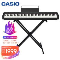 卡西欧（CASIO）电钢琴CDP-S100BK 88键重锤立式时尚轻薄便携款电子钢琴（支持双电模式）X架款