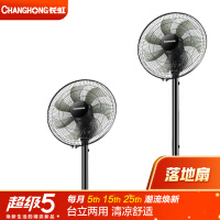 长虹（CHANGHONG）电风扇 落地扇 台扇 家用低音风扇 遥控七叶台地扇 大风量电风扇 CFS-LD352R