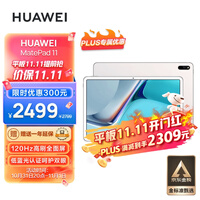 华为HUAWEI MatePad 11 120Hz高刷全面屏 鸿蒙HarmonyOS 影音娱乐办公学习平板电脑6+128GB WIFI冰霜银