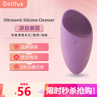 Dollfus洁面仪电动硅胶洗脸仪洁面刷男女通用洗面仪洗脸神器声波震动脸部按摩清洁毛孔仪器 【入门优选】亲肤硅胶 IPX