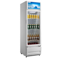 美的(Midea)230升大容积立式冰柜商用 玻璃门 冷柜 饮料柜 展示柜 冰吧白色 SC-230GM(DS)