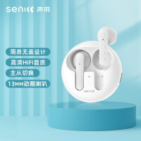 声丽（SENICC）SW300 真无线蓝牙耳机 迷你半入耳式耳机 手机游戏运动 通用苹果华为小米手机 极地白