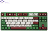 AKKO 3087 V2红豆抹茶机械键盘 游戏键盘 吃鸡键盘 电竞 无光 有线键盘 87键 笔记本键盘 AKKO橙轴