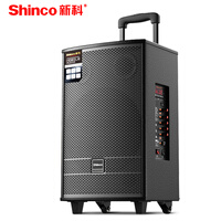 新科(Shinco)C22户外广场舞音响大功率低音炮音箱 三分频喇叭移动拉杆音箱便携蓝牙插卡音响