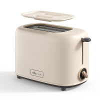 小熊 Bear DSL-C02K8 多士炉 烤面包机馒头片机家用全自动不锈钢2片吐司加热机六档口感可调