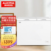澳柯玛（AUCMA）211升 家用商用冰柜 双箱双温冷柜顶开门 冷藏冷冻卧式冰箱  冷藏全铜管 BCD-211CNE