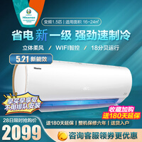 【新能效】海信(Hisense)1.5匹新一级能效变频冷暖 家用省电 智能自清洁挂式空调EF20A1