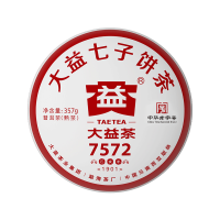大益 茶叶普洱茶熟茶 经典标杆口粮茶 2021年7572饼茶 357g/饼茶