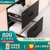 康宝 Canbo 消毒柜家用 消毒柜嵌入式 婴儿奶瓶餐具碗筷二星级高温消毒碗柜 大容量负离子杀菌XDZ100-EF120