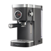 东菱（Donlim） 咖啡机家用 意式浓缩半自动咖啡机 温度可视 20bar高压萃取  蒸汽打奶泡 DL-6400 钛金灰 半自动