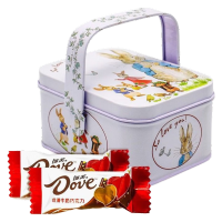 德芙（Dove）丝滑牛奶巧克力手提铁盒装38节糖果教师节礼盒装 德芙15粒 礼盒装 67.5g