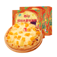 俏侬黄桃水果披萨285g/盒*2 马苏里拉芝士碎半成品披萨饼底烤箱