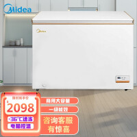 美的（Midea）美的冰柜家用冷柜303升商用冷冻冷藏冰箱卧式大冰柜单温大容量一级能效冷柜\\冰吧 BD/BC-303KEM
