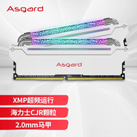 阿斯加特（Asgard）32GB（16GBx2）DDR4 4000频率 台式机内存 洛极系列-W3 2.0 柔光炫彩RGB灯条 CJR颗粒