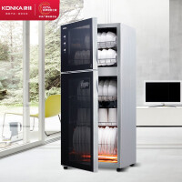 康佳（KONKA）消毒柜 家用立式双开门厨房碗柜 二星级高温 大容量保洁柜  ZTP-138KJ