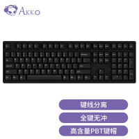 AKKO 3108 机械键盘 有线键盘 游戏键盘 108键正刻 全尺寸 电脑办公机械键盘 笔记本键盘 黑色 佳达隆橙轴