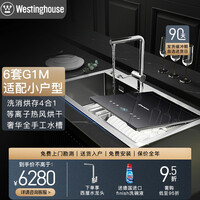 美国西屋(Westinghouse)6套水槽洗碗机G1M 热风双层全自动家用厨房水槽式一体 洗碗机在右 水槽洗碗机