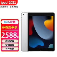 苹果(Apple) iPad2021新款第9代 10.2英寸平板电脑A13芯片学习娱乐2020升级款 银色 256G WLAN版 视网膜原彩显示屏