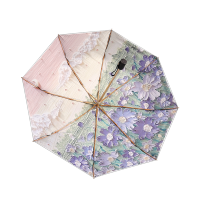 美度（MAYDU）防晒遮阳伞防紫外线女折叠雨伞两用加大加固防风太阳伞M6113 扁伞-天空蓝