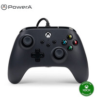 微软官方授权PowerA xbox有线游戏手柄 电脑pc steam双人成行赛博朋克怪物猎人地平线5 新款 哑黑Series X/S有线手柄