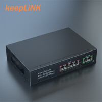 keepLINK KP-9000-1006B 6口百兆4口PoE非管理型PoE交换机