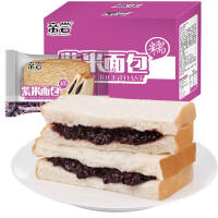 【亲尝】紫米面包吐司早餐代餐营养食品乳酪夹心整箱特价批发 紫米面包1斤装
