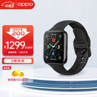 OPPO Watch 2 42mm eSIM铂黑 全智能手表男女 运动电话手表  eSIM通信/双擎长续航/血氧监测通用华为手机