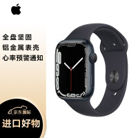 Apple苹果 Watch Series 7 智能手表GPS款41毫米 午夜黑色铝金属表壳 午夜黑色运动型表带