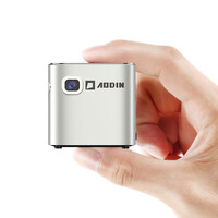 澳典(AODIN)M19微型投影仪家用迷你 便携式小型办公无线手机儿童全高清1080P投影机 银色