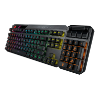 ROG  龙骑士2 PBT版 红轴机械键盘 游戏键盘 有线无线双模键盘 可分离式 TKL87键盘 104键 RGB背光 