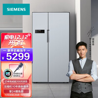 西门子(SIEMENS) 610升 变频风冷无霜对开门冰箱 大容量 速冷速冻(银色) BCD-610W(KA92NV60TI)