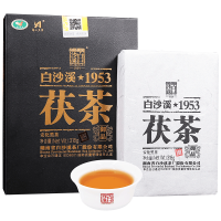 白沙溪茶叶安化黑茶金花茯砖茶湖南特产茯茶御品茯砖茶318g盒装