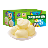港荣 蒸蛋糕早餐食品整箱礼盒营养早餐糕点小面包休闲零食饼干蛋糕 椰香 480g